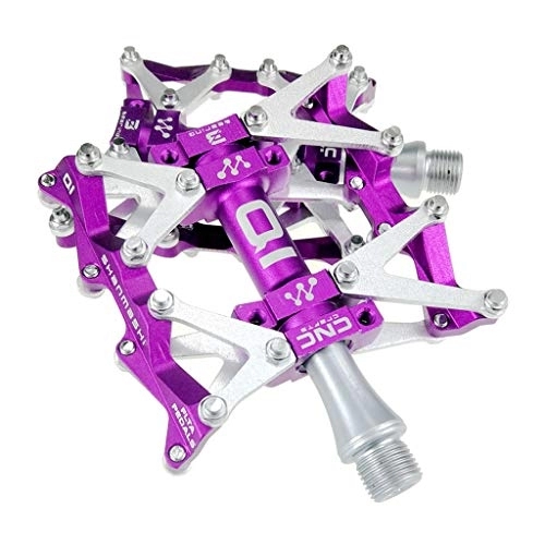 Pedales de bicicleta de montaña : CRAUF Pedales De Bicicleta Plataforma De Bicicleta Cojinete Sellado Aleación De Aluminio Antideslizante Universal 9 / 16 "para Bicicletas De Montaña Bicicletas De Carretera (Color : Purple)