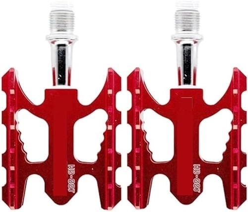 Pedales de bicicleta de montaña : Pedales de Bicicleta，Pedales de Ciclismo， Plataforma Ligera de rodamiento Sellado de aleación de montaña de 9 / 16 "para Bicicleta de montaña BMX MTB de Carretera 205g (Color : Rood)