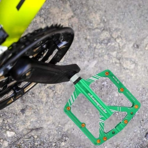 Pedales de bicicleta de montaña : SHYEKYO Durable BIKEIN 9 / 16 aleación de aluminio ultraligero bicicleta de montaña bicicleta pedal exquisita mano de obra BIKEIN Accesorios de bicicleta aleación de aluminio, para trail riding (verde)