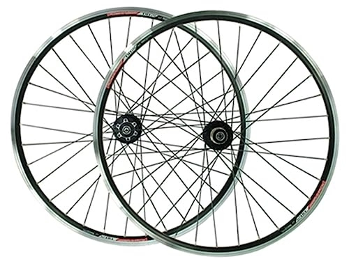 Ruedas de bicicleta de montaña : Juego de Ruedas de 26 Pulgadas para Bicicleta de montaña Llanta de aleación de Aluminio de Doble Capa Bujes con rodamientos sellados Soporte V-Brake Cassette 7-10 velocidades QR