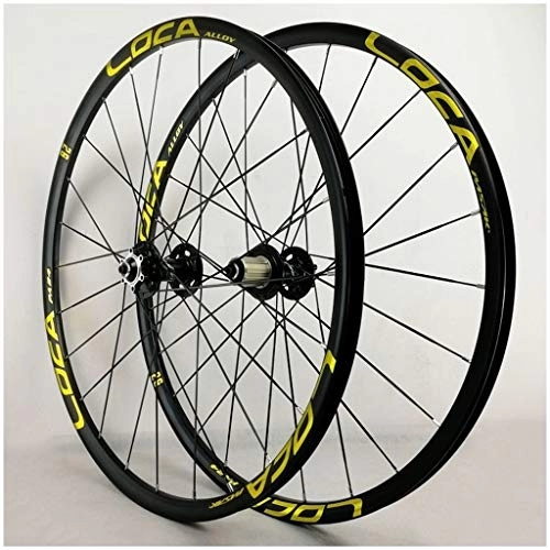 Ruedas de bicicleta de montaña : Juego de Ruedas para Bicicleta de Carreras MTB de 26 / 27, 5 Pulgadas, Ruedas de Ciclismo de montaña de Aluminio de Doble Pared, Freno de Disco, 24 Orificios, 7 / 8 / 9 / 10 / 11 Ruedas