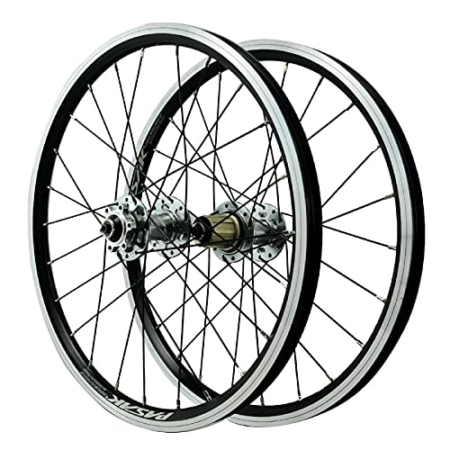 Ruedas de bicicleta de montaña : TYXTYX Juego de ruedas de freno en V de 20 pulgadas, aleación de aluminio para bicicleta, híbrido / montaña, rueda de liberación rápida, 24 agujeros para 7-12 velocidades (tamaño : 20 pulgadas)