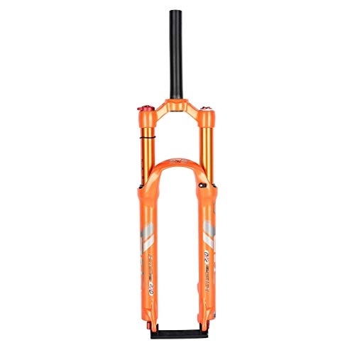 Tenedores de bicicleta de montaña : aiNPCde Bicicleta de Montaña Horquilla Suspension 26 / 27.5 Pulgadas, MTB Horquilla Delantera Aire Amortiguador Bloqueo Manual 120mm Viajar (Color : Orange, Size : 26 Inches)