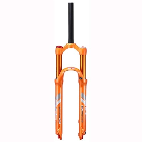 Tenedores de bicicleta de montaña : aiNPCde Horquilla de Suspensión Bicicleta de Montaña 26 / 27, 5 Pulgadas, Aleación de Magnesio Cámara de Aire Doble con Ajuste de Amortiguación Horquilla de Aire MTB (Color : Orange, Size : 26)