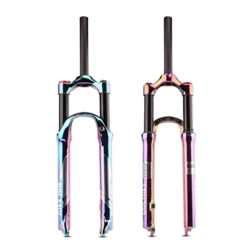 Tenedores de bicicleta de montaña : aiNPCde Horquilla Delantera de Bicicleta de Montaña 27.5 / 29 Pulgadas, Horquilla de Aire de Amortiguación Colorida de Vacío (Color : Straight Manual Lockout, Size : 29)