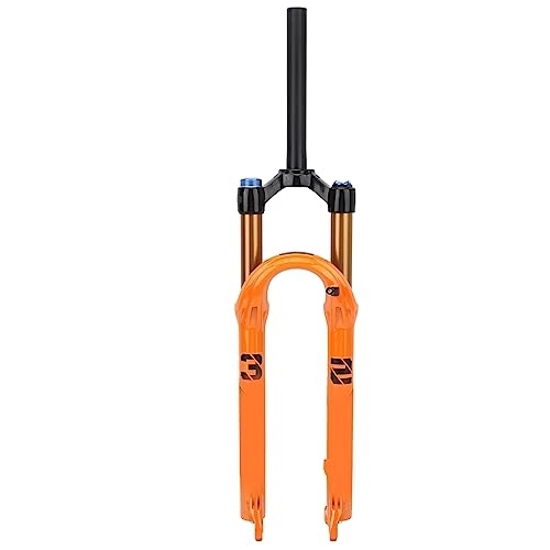 Tenedores de bicicleta de montaña : Airshi Horquilla Delantera de Bicicleta de Montaña, Horquilla de Suspensión de Bicicleta de Bloqueo Manual Naranja para Ciclismo