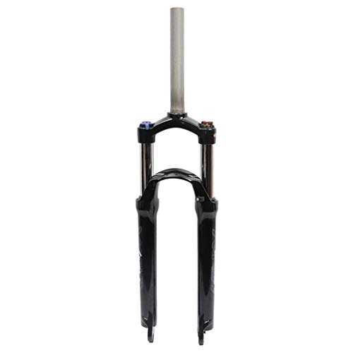 Tenedores de bicicleta de montaña : AISHANG Horquilla de suspensión para Bicicleta de montaña de 26", Resorte de 1-1 / 8" Amortiguador de aleación de Aluminio bloqueable Recorrido: 100 mm - Amortiguador Negro