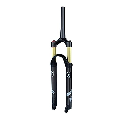 Tenedores de bicicleta de montaña : AWJ Horquilla de Aire de aleación de magnesio, Ajuste de Rebote de 140 mm de Recorrido de Freno de Disco de Tubo cónico de 26 / 27, 5 / 29 Pulgadas para MTB BIKEe