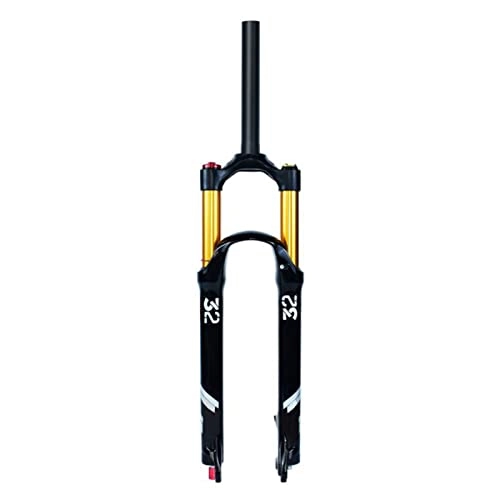 Tenedores de bicicleta de montaña : AWJ Horquilla de Aire, Horquilla de suspensión de 26 / 27, 5 / 29 Pulgadas, Recorrido del Freno de Disco, Ajuste de Rebote de 140 mm, Tubo Recto / cónico QR de 9 mm para MTB BIKEe
