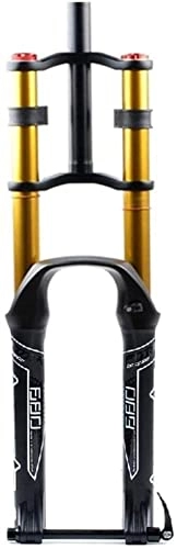 Tenedores de bicicleta de montaña : AWJ Horquilla de suspensión neumática MTB Horquilla de Bicicleta 26 27, 5 29 Pulgadas Control de Hombro Doble MTB Suspensión de Descenso DH Presión de Aire Tubo Recto Amortiguador de bicicle