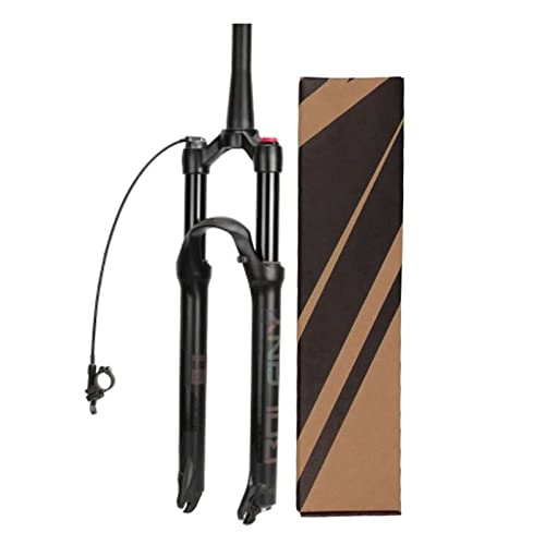 Tenedores de bicicleta de montaña : AWJ Horquillas de Amortiguador de Bicicleta, Tubo cónico de 26 / 27, 5 / 29 Pulgadas, Bloqueo Remoto de Horquilla de Aire con Recorrido de Ajuste de amortiguación de 100 mm, para MTB BIKEe