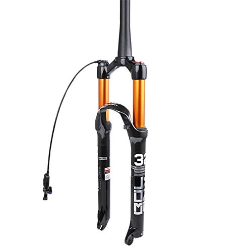 Tenedores de bicicleta de montaña : BaisdSport Horquilla de Bicicleta / MTB Ultraligero Control de Hombro Aluminum Alloy 26 27.5 29 Inch Mountain Bike Horquilla de Air Suspensión Recorrido: 100 mm, A2, 29-Inch