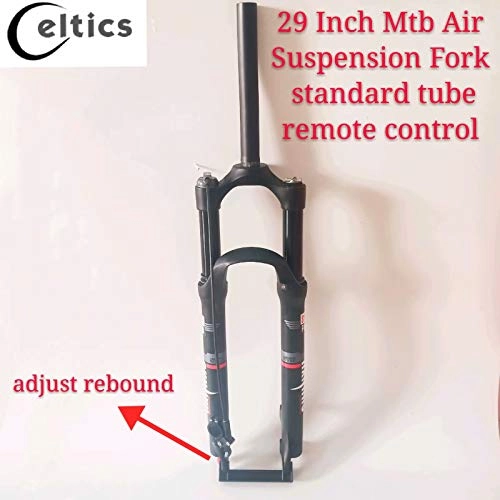Tenedores de bicicleta de montaña : Celtics 29er Inch Mountain Bike Air Suspension Fork 1-1 / 8" Threadless with Standard Tube Remote Control Lock out