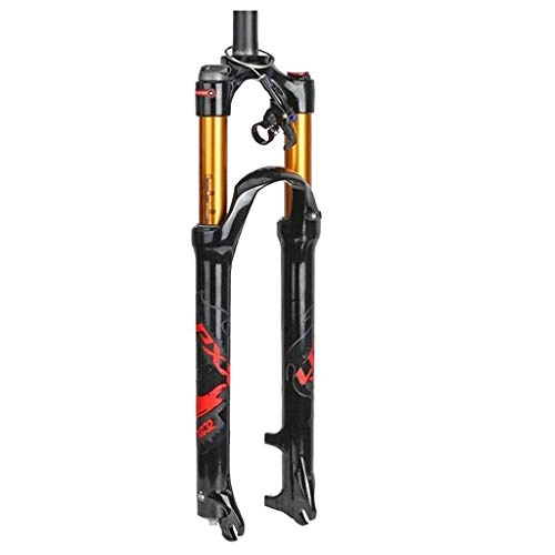 Tenedores de bicicleta de montaña : CWGHH Horquilla de suspensión para Bicicleta de montaña de 26", Control de Hombro de Horquilla de Gas para Bicicleta MTB de aleación de magnesio Ligera de 1-1 / 8 '100 mm, C-26