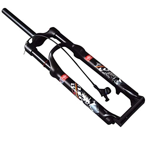 Tenedores de bicicleta de montaña : CWGHH MTB Suspensión neumática Horquilla de suspensión 1-1 / 8 'Aleación de Aluminio Ligera Control de axila de Bicicleta MTB Recorrido: 120 mm Piezas de Bicicleta (Color: Negro, Tamaño: 29 pulga
