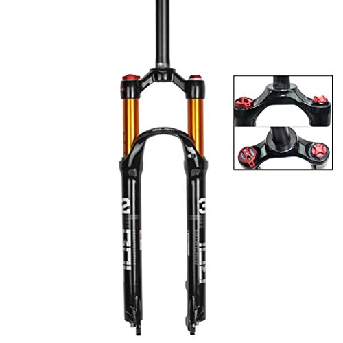 Tenedores de bicicleta de montaña : ETScooter Horquilla de Bicicleta MTB Ultraligero Control de Hombro Aluminum Alloy 26 27.5 29 Inch Mountain Bike Horquilla de Air Suspensión Recorrido: 100 mm (Color : C, Size : 26 Inch)