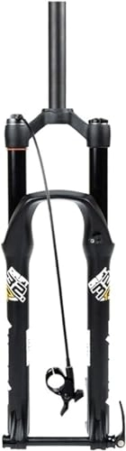 Tenedores de bicicleta de montaña : FOXZY Horquilla de suspensión for Bicicleta de montaña de Descenso, Horquilla neumática DH MTB de 26, 27, 5 y 29 Pulgadas, Recorrido de 135mm, Horquilla Delantera Recta de 1-1 / 8" (Color : 26'' Black)