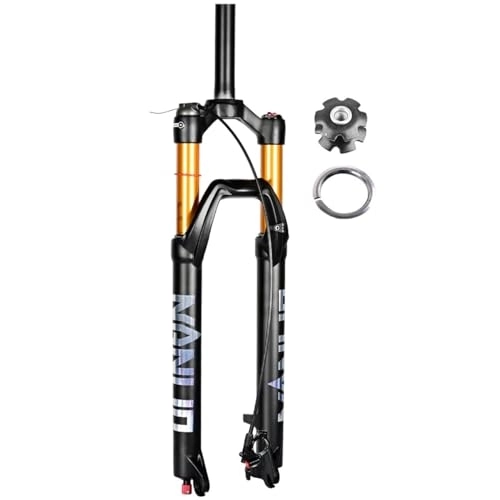Tenedores de bicicleta de montaña : FukkeR Horquilla Delantera For Bicicleta De Montaña Recto 28.6mm Horquillas De Suspensión Neumática MTB De 26 27.5 29 Recorrido 120mm QR 100×9 Ajuste Rebote (Color : Black Remote, Size : 29inch)