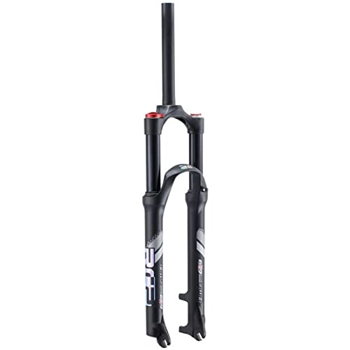 Tenedores de bicicleta de montaña : Horquilla de aire de suspensión de bicicleta de montaña, cubierta de hombro de aleación de aluminio, patas de horquilla delantera de aleación de magnesio, aire único negro 26 pulgadas