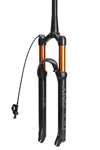 Tenedores de bicicleta de montaña : Horquilla de Bicicleta de montaña de 26 27 5 29 Pulgadas Sistema de amortiguación Ajustable con Recorrido de 100 mm Eje de 9 mm, 29er Tapered Line