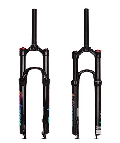 Tenedores de bicicleta de montaña : Horquilla De Suspensión De Aire MTB 26 / 27.5 / 29 Pulgadas 1 1 / 8 QR 9 Mm Viaje 100 Mm Ultraligero Aleación Aluminio Horquilla Delantera Bicicleta (Color : Black, Size : 27.5inch)