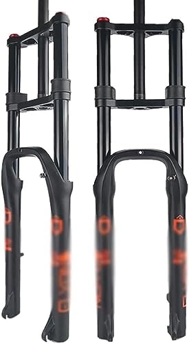 Tenedores de bicicleta de montaña : Horquilla de suspensión for bicicleta de montaña de 20 / 26 pulgadas, doble hombro de viaje con función de bloqueo, amortiguador de bicicleta, horquilla de aire MTB de 140Mm ( Color : Normal , Size : 26