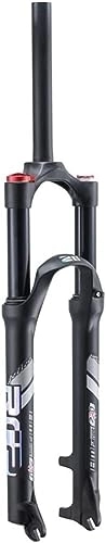 Tenedores de bicicleta de montaña : Horquilla de suspensión for bicicleta de montaña de 26 / 27, 5 / 29 pulgadas, horquilla de aire de viaje de 110mm for MTB, freno de disco, horquilla delantera de 1-1 / 8, bloqueo Manual de 9mm ( Color : Bla