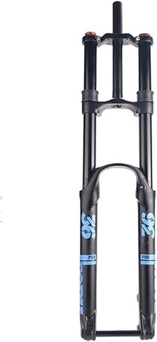 Tenedores de bicicleta de montaña : Horquilla de suspensión for Bicicleta de montaña de Descenso, 27, 5, 29 Pulgadas, DH MTB, Horquilla neumática, Recorrido de 160mm (Color : BLU, Size : 27.5inch)