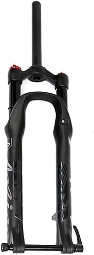 Tenedores de bicicleta de montaña : Horquilla de suspensión for bicicleta de montaña, horquilla de aire MTB de 26 / 27, 5 / 29 pulgadas, horquilla delantera de freno de disco de 110mm de viaje, eje pasante de 15mm HL ( Color : 26'inch Black