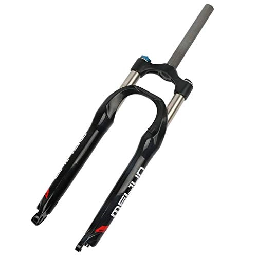 Tenedores de bicicleta de montaña : Horquilla de suspensión MTB de 26 Pulgadas 1-1 / 8 \Aleación de Aluminio Ciclismo de montaña Control de Hombro Recorrido Bloqueado mecánicamente 100 mm-Black