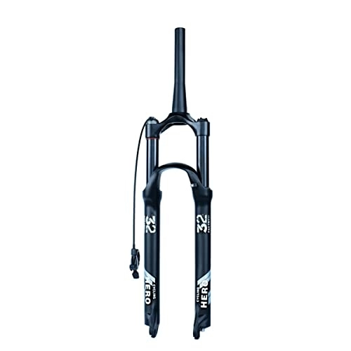 Tenedores de bicicleta de montaña : Horquilla de suspensión neumática MTB de 26 / 27, 5 / 29 pulgadas Recorrido Horquilla de bicicleta de montaña ultraligera de 100 mm Horquilla delantera de bicicleta de tubo recto de 1-1 / 8 QR 9 * 100