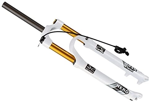 Tenedores de bicicleta de montaña : Horquilla de suspensión para Bicicleta de montaña 26 / 27.5 / 29'' MTB Air Fork 115mm Recorrido 1-1 / 8 1-1 / 2 Freno de Disco de Horquilla Delantera 9mm HL / RL (Color : Straight Remote, Size : 27.5i
