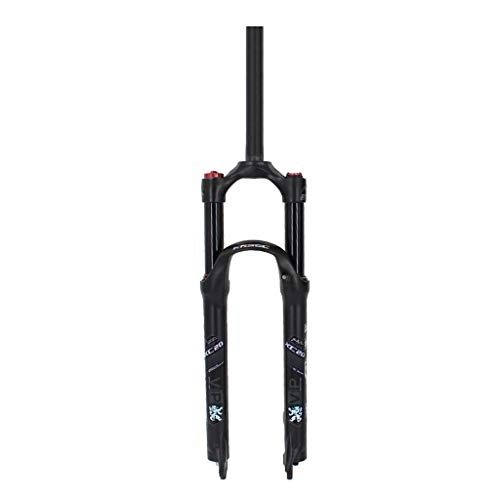 Tenedores de bicicleta de montaña : Horquilla de suspensión para Bicicleta de montaña de 26" 27, 5", Horquillas neumáticas de aleación de Aluminio de 1-1 / 8" Amortiguador Control de Hombro Recorrido: 100 mm
