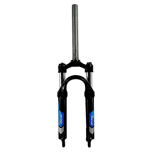 Tenedores de bicicleta de montaña : Horquilla Delantera de Bicicleta Amortiguador de 20 Pulgadas neumático Accesorios para Bicicletas Carrera: Freno de Disco hidráulico de 80 mm Blue, 20lnch