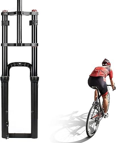 Tenedores de bicicleta de montaña : Horquilla delantera for bicicleta de montaña, horquilla MTB de aleación de aluminio, resorte amortiguador, horquilla de suspensión delantera, horquilla de suspensión, dirección, bloqueo Manual de 100m