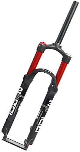 Tenedores de bicicleta de montaña : Horquilla Delantera para Bicicleta Montaña 26 / 27, 5 / 29 Pulgadas, con Amortiguador Doble Tubo Interior, Control Hombro Tubo Recto, Aleación Magnesio, Recorrido: 100 Mm(Color:Red;Size:26inch)