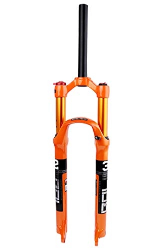 Tenedores de bicicleta de montaña : Horquilla Mtb Bifurcación de bicicleta bicicleta de montaña Tenedor de suspensión 26 / 27.5 / 29 en el aire resorte recto 28.6mm cono 39.8mm viaje 100mm MTB naranja para el freno de disco Bike RL / HL QR