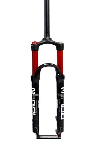 Tenedores de bicicleta de montaña : Horquillas de suspensión para bicicleta Horquilla de suspensión para bicicleta 26 / 27.5 / 29 In Horquilla para bicicleta de montaña Amortiguación de aire MTB Recta 1-1 / 8" Doble válvula de aire Recorrido