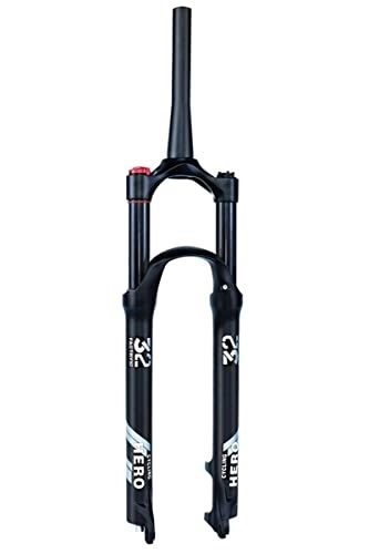 Tenedores de bicicleta de montaña : HSQMA MTB Air Fork 26 / 27.5 / 29 Inch Mountain Bike Suspension Fork Travel 120mm 1-1 / 8 1-1 / 2 Disc Brake Bicycle Front Fork QR 9mm (Color : Tapered Manual, Size : 26'')