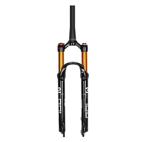 Tenedores de bicicleta de montaña : ITOSUI Horquilla de suspensión para Bicicleta de montaña de 26 ", Amortiguador neumático de aleación de magnesio, Accesorios para Bicicleta, Viaje de 1-1 / 8", Ciclismo de 100mm