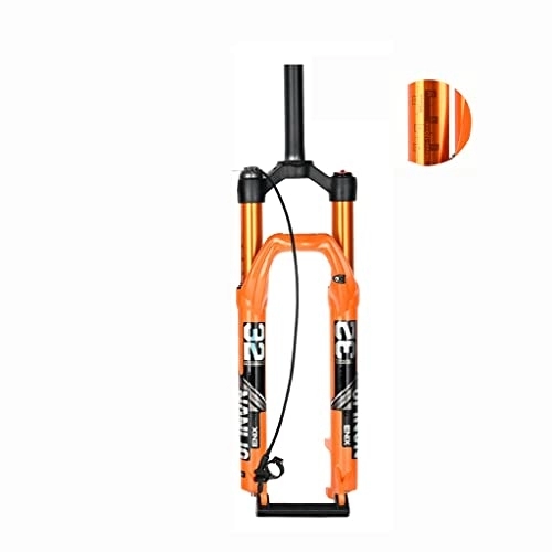 Tenedores de bicicleta de montaña : Jejy Amortiguador Bloqueo Manual Horquilla Delantera de Aire para Bicicleta de Montaña de 26 / 27, 5 / 29 Pulgadas, Horquilla de Suspensión Bicicleta QR 9 Mm (liberación Rápida)