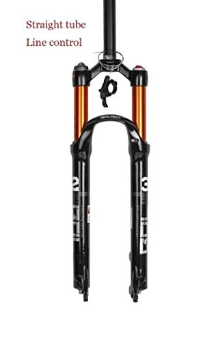 Tenedores de bicicleta de montaña : JKFZD MTB Suspensión Tenedor para 26 27, 5 29 Pulgada Ruedas Doble Aire Cámara Hombro Controlar Remoto Bloqueo Desct Freno (Color : B, Size : 26inch)