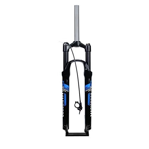 Tenedores de bicicleta de montaña : JXRYFMCY Forcella Dritta per Bici 26 / 27.5 / 29 Pulgadas MTB Tenedor de suspensión de Bicicletas, dirección Recta de Viaje de 100 mm per Accessori per Biciclette (Color : Blue, Tamaño : 26 Inch)