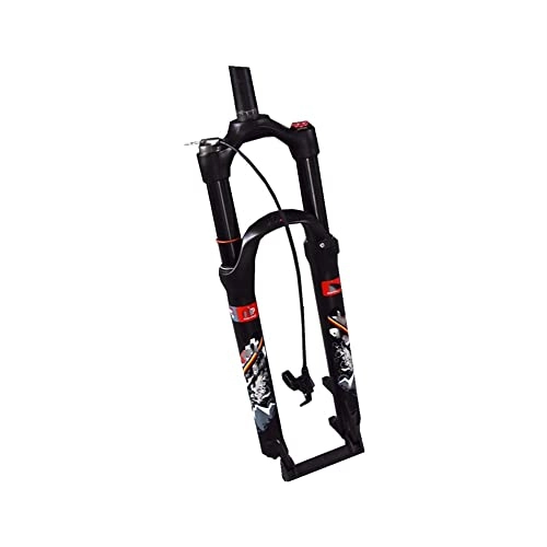 Tenedores de bicicleta de montaña : JXRYFMCY Forcella Dritta per Bici 27.5 Pulgadas MTB Tenedores de suspensión de Bicicletas, Carretilla Frontal de dirección Recta per Accessori per Biciclette (Color : Black, Tamaño : 27.5 Inch)