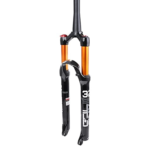 Tenedores de bicicleta de montaña : JXRYFMCY Forcella Dritta per Bici Bicicleta de montaña 26 / 27.5 / 29 Pulgadas de suspensión de Aire Tenedor Tape Tapeed Frontal Fork per Accessori per Biciclette (Color : Black, Tamaño : 26 Inch)
