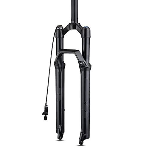 Tenedores de bicicleta de montaña : JXRYFMCY Forcella Dritta per Bici Forks de suspensión de Aire de Bicicleta de montaña, 27.5 / 29 Pulgadas MTB Bike Front Foot Black per Accessori per Biciclette (Color : Black, Tamaño : 27.5 Inch)