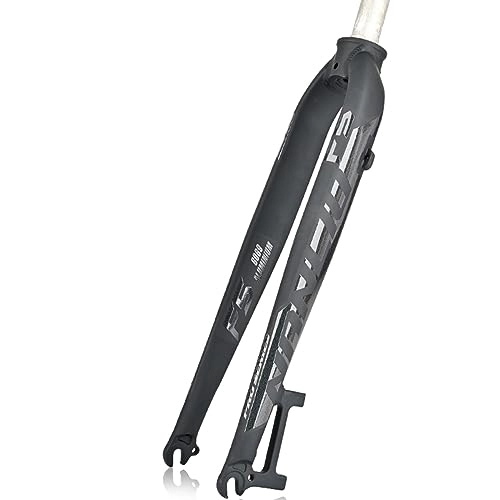 Tenedores de bicicleta de montaña : LHHL Horquillas Delanteras 26 / 27.5 / 29" Pulgadas Bicicleta De Montaña QR 9X100mm Freno Disco Bicicletas Horquilla Rígida 1-1 / 8'' Sin Rosca Aleación De Aluminio (Color : Black, Size : 27.5")
