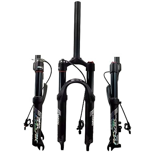 Tenedores de bicicleta de montaña : LUXXA Horquilla de Bicicleta de montaña con Sistema de amortiguación Ajustable Apta para Bicicleta de montaña / XC / ATV, Black-RL-24