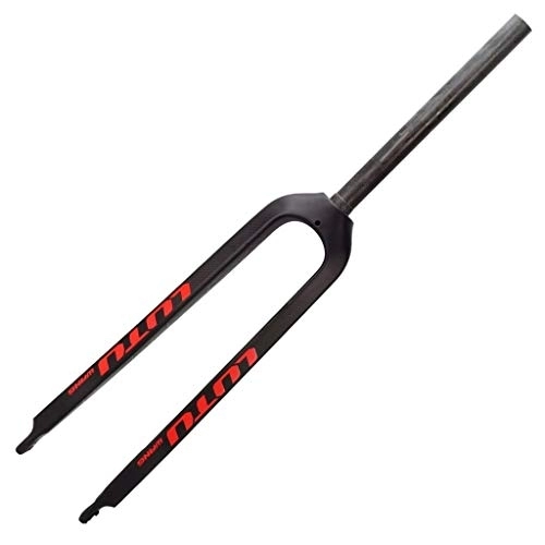 Tenedores de bicicleta de montaña : LYYCX 26" 27.5" 29" MTB Bicicleta Horquilla Rígida Ligero 3K Fibra de Carbono Horquillas Delantera Negro por Montaña / Carretera Ciclismo: sobre 650g (Color : Red, Size : 27.5")