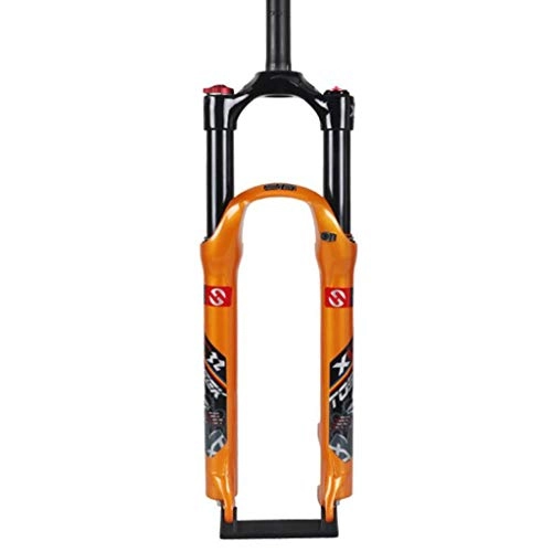 Tenedores de bicicleta de montaña : M-YN Bici Horquilla suspensión, Ultra-Light 26 '' 27, 5 '' 29 '' Mountain Bike Aceite / Primavera Frente Tenedor Accesorios Piezas de Bicicleta Bici de Tenedor (Color : Orange, Size : 26 Inch)